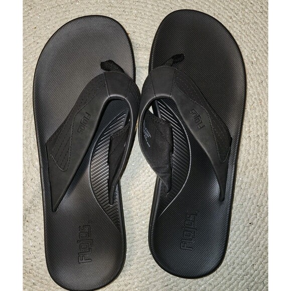 Flojos Men's Flip Flop Thong Sandals | Black | US 13  (Without Box) - Picture 1 of 11